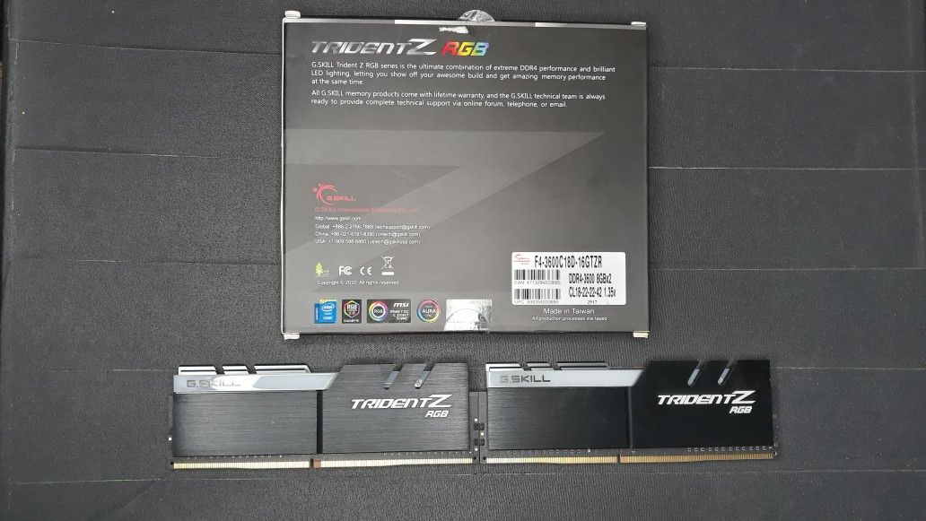 G.Skill Trident Z RGB RAM 16gb DDR4 3600