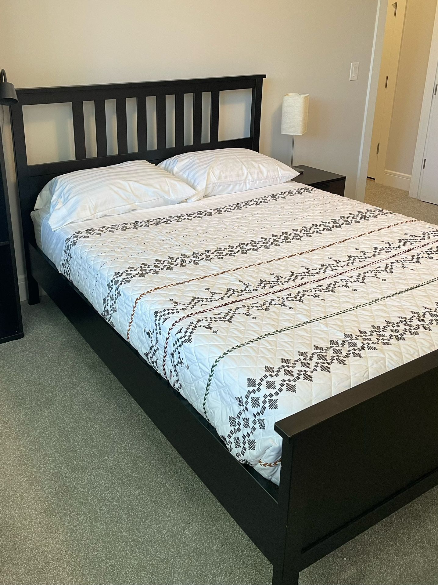 IKEA HEMNES Queen Size Bed Frame with Free Mattress
