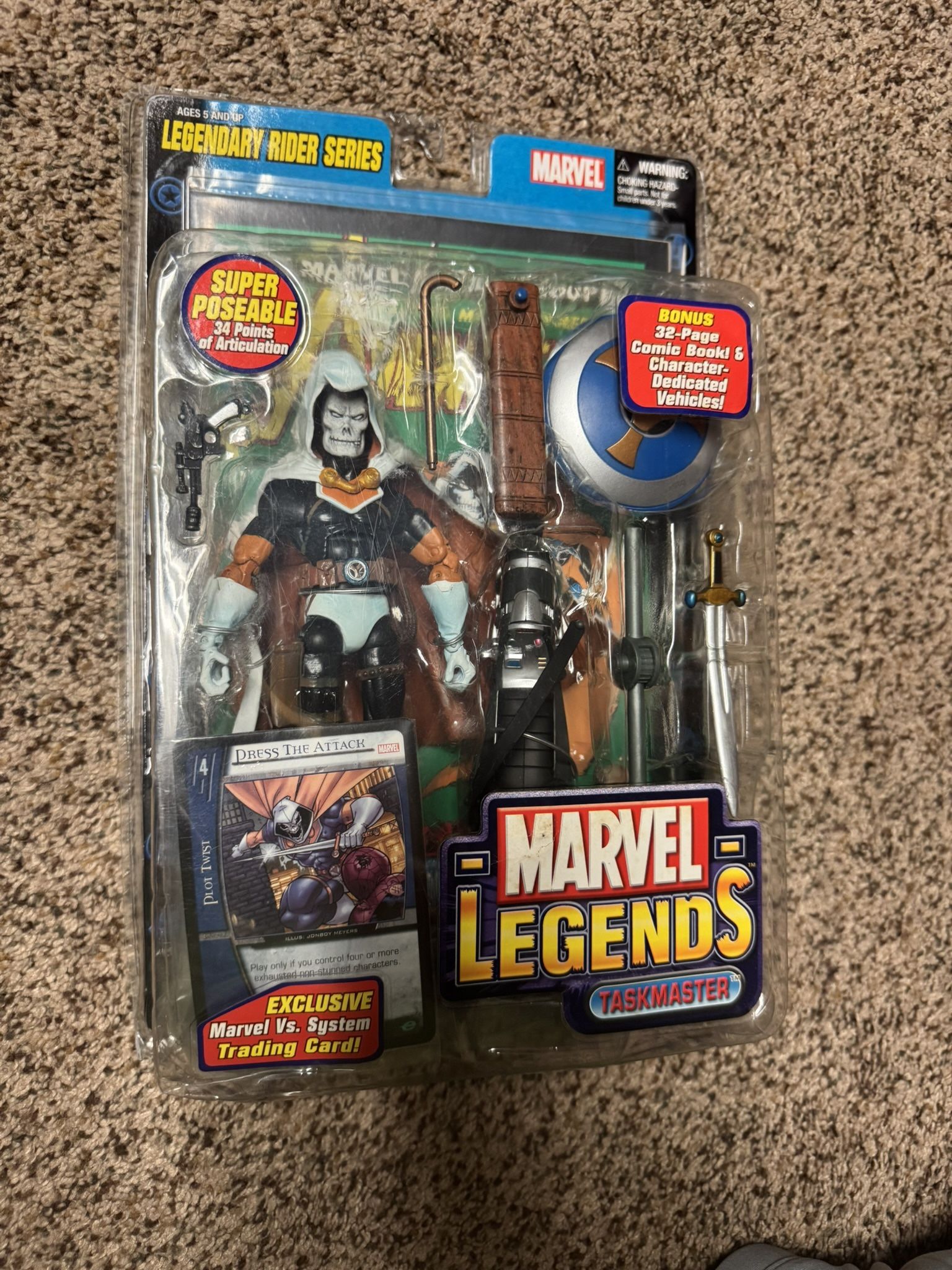MARVEL LEGENDS 6” TASKMASTER LEGENDARY RIDERS SERIES FIGURE X-MEN TOY BIZ NEW