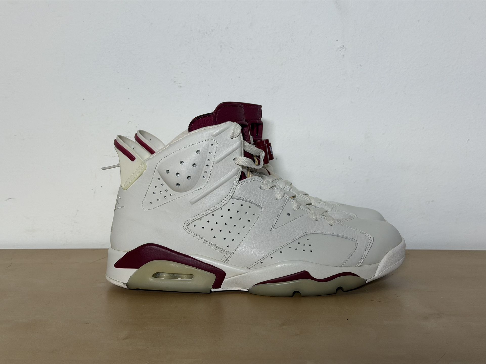 Nike Air Jordan 6 Retro Maroon Off White 2015 Sneakers 384664 116 