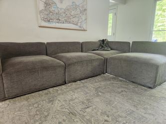 4-Piece Modular Grey Sectional