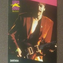 1991 ProSet Carlos Santana #230 Guitarist Card Music Musicards Superstars Vintage Collectible Pro Set