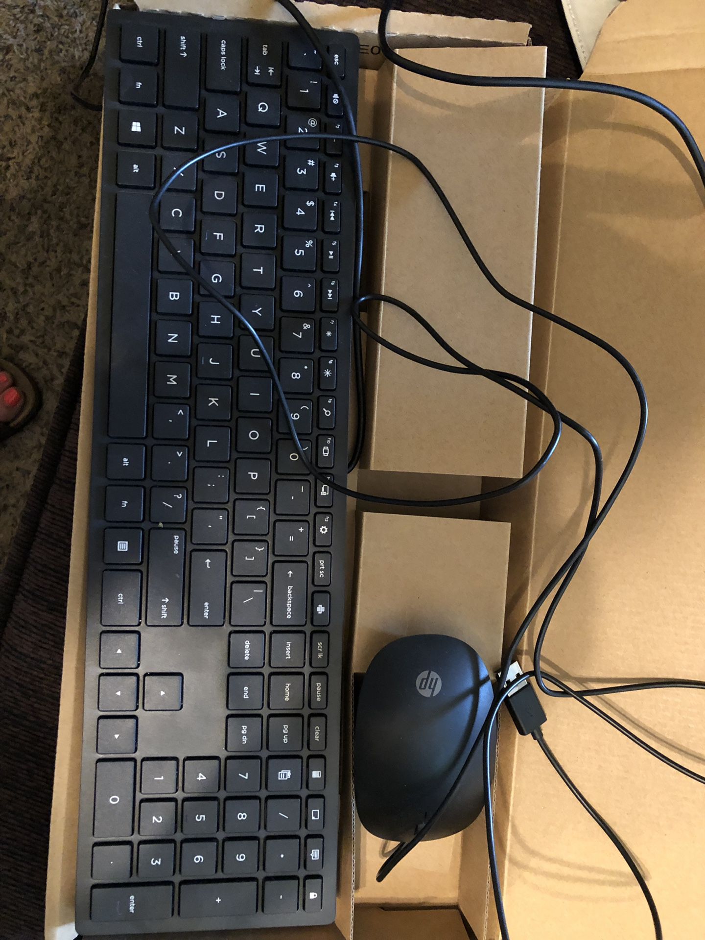 HP wired keyboard and mouse. Brand new. Never used