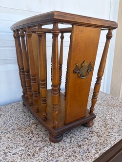Vintage Wood Magazine Rack