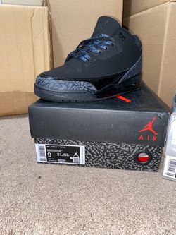 Retro 3 Black Cats **Size 9 US Men**