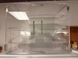 Clear Acrylic Bakery Display Case / Countertop Food Cabinet 3-Tier Clear Acryli