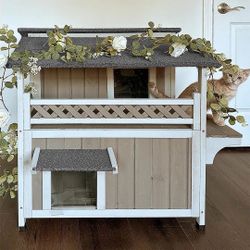 New 2 story cat house bunny house small animal pet house