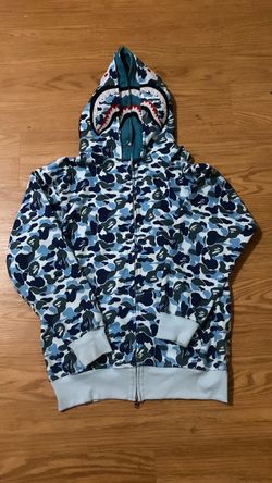 blue dubble bape hoodie