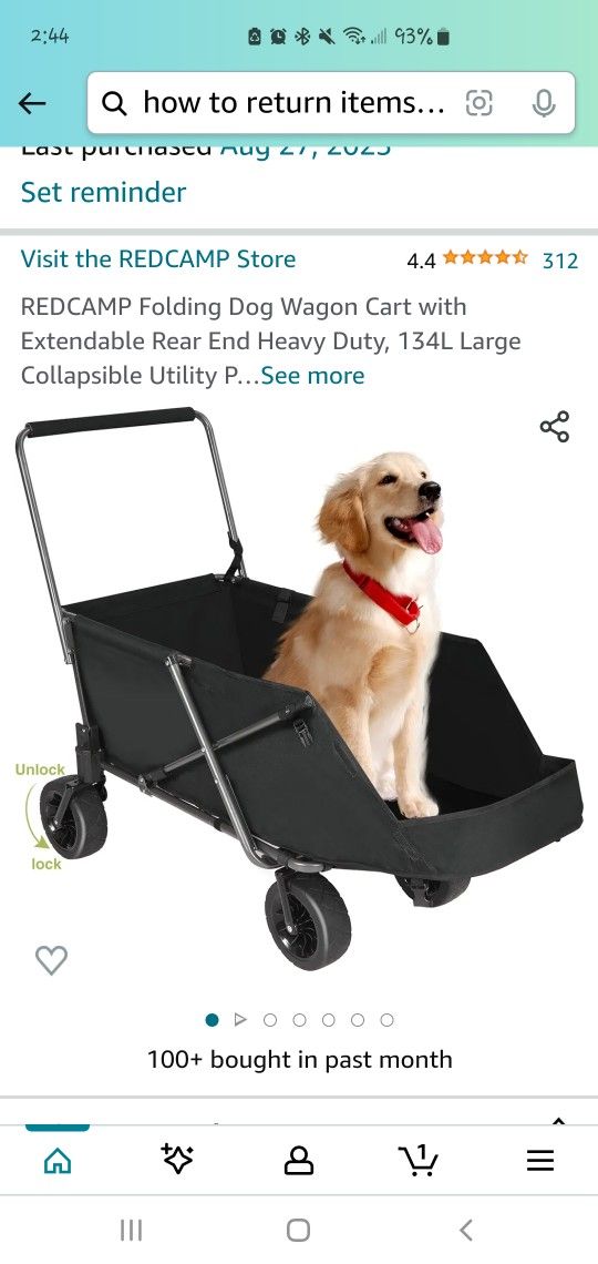 FOLDING DOG WAGON/CART