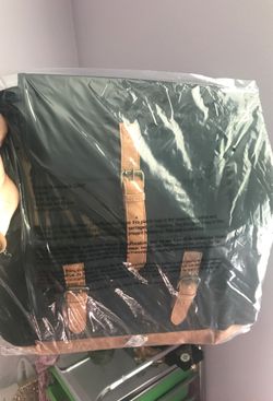 New black canvas backpack
