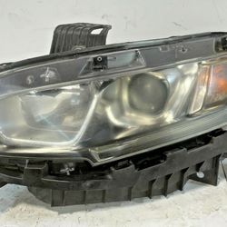 2016 2017 2018 2019 HONDA CIVIC LEFT DRIVER SIDE HALOGEN HEADLIGHT HEADLAMP # IG11-HDS844