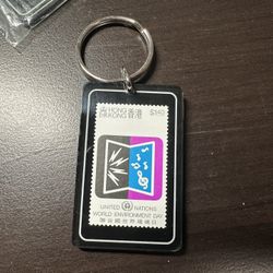 Hong Kong United Nation World Environment Day 1990 香港聯合國世界環境日 HK music stamp keychain 