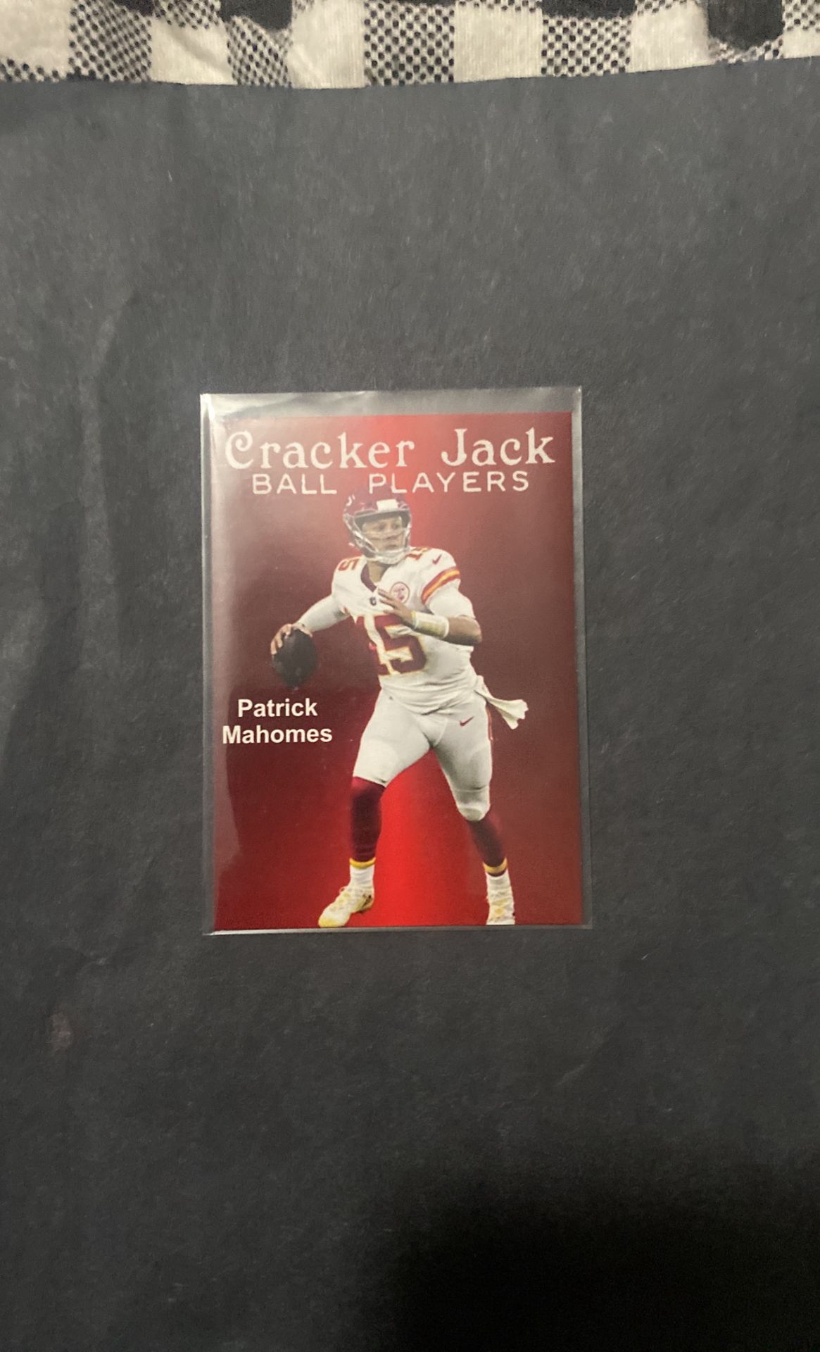 Patrick Mahomes Cracker Jack Card