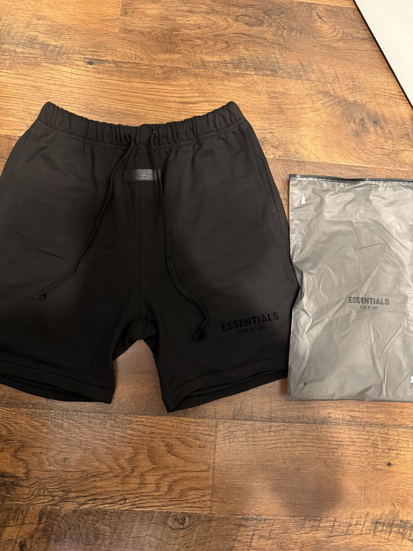 Essentials black shorts size large