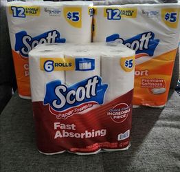 Scott paper towel and toilet paper