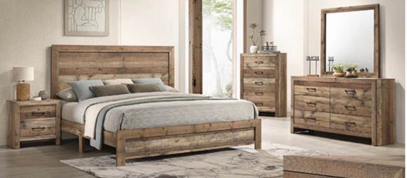 Chic rustic Queen bed set