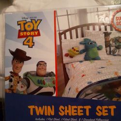 Kids Twin Sheet Set, Disney Toy Story 4, NEW