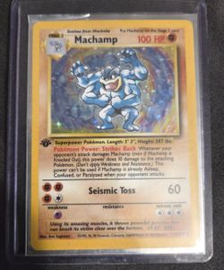 1st edition machamp reverse foil Pre Grade GEM!