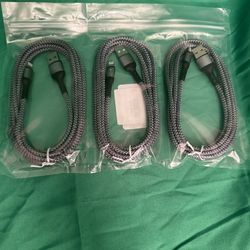 3 Pack Iphone Charger Cords 6 Feet 