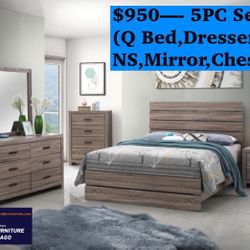 Brand New 5PC Queen Size Bedroom Set 