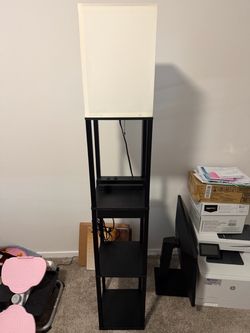 3 Tier Floor Lamp with Built in Plugs