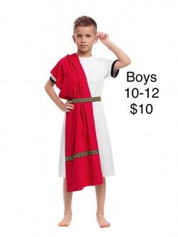 Boys Roman Greek Toga 10-12 Halloween Biblical