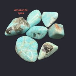 Amazonite Genuine Polished Stones from Madagascar 7pcs 105.7g Total