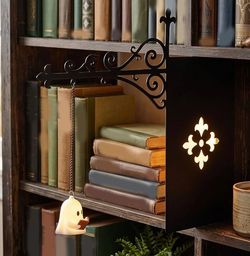 Metal base lighted Ghost Shelf Light for Bookcases