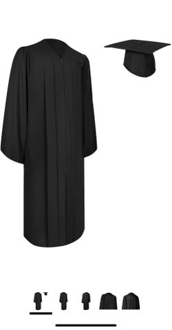 Black Cap And Gown (Optional Purple Tassel Year 25)