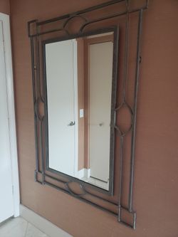 Drexel Heritage Iron Frame Wall Mirror