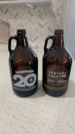 64 ounce growlers amber glass lengthwise brewery & Ventura coast brew