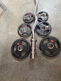 Olympic Weights Curl Bar Set