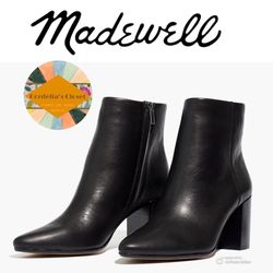 Madewell The Fiona Boot in Leather Black size 7.5