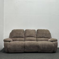 3 Seater Brown Electric Recliner Couch - We Can Deliver And Setup