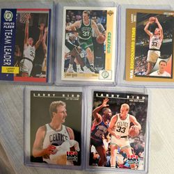 Larry Bird Celtics Card Bundle (5 Cards) 