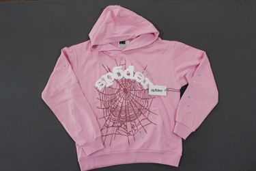 Sp5der OG Web Pink Hoodie Size Medium