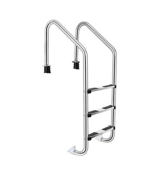 Costway Pool Ladder 57.8" Stainless Steel Anti-slip 3 Step In Ground Pools BA7731