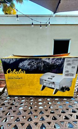 Cabella's stainless table top grill  camping