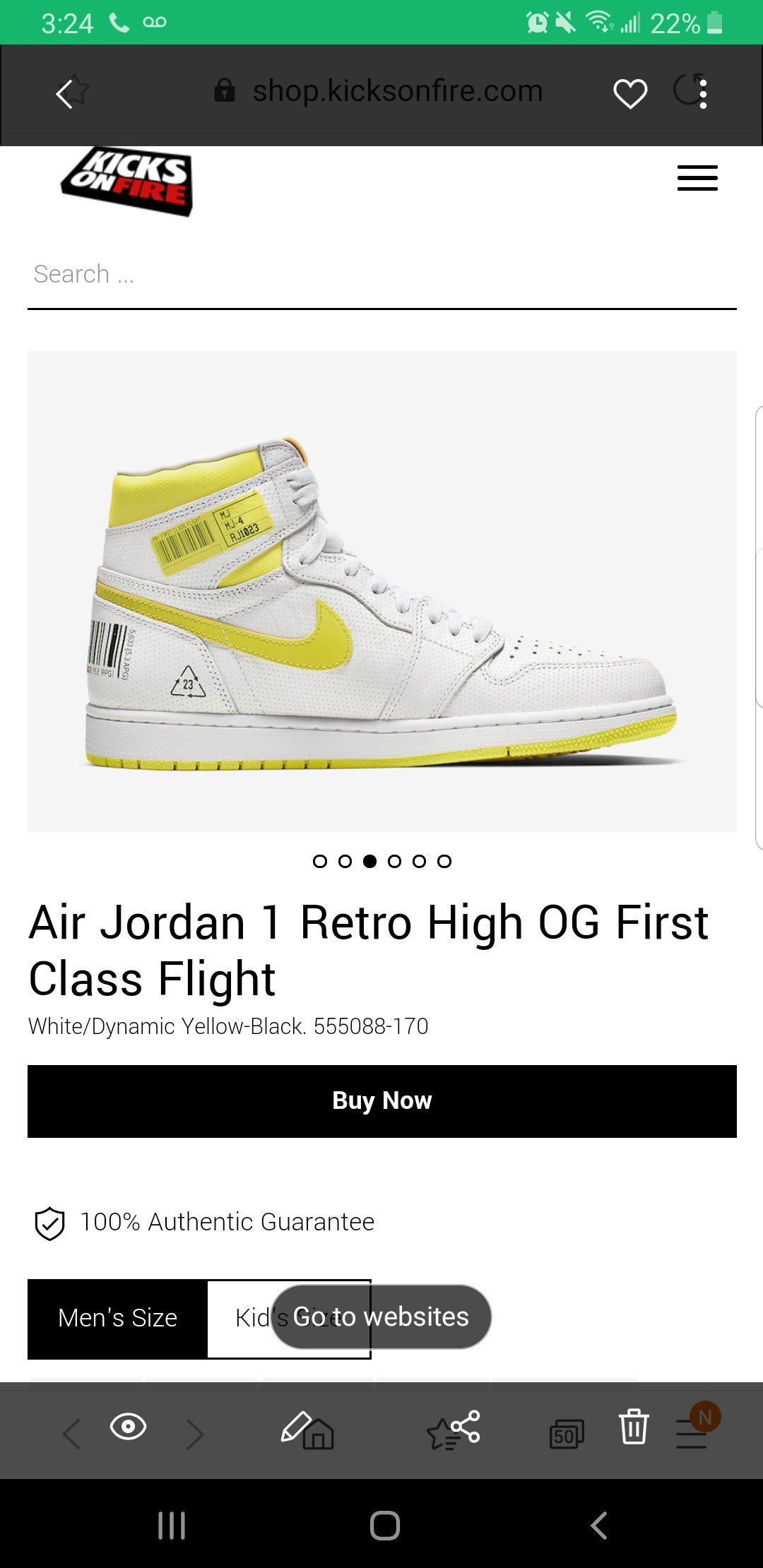 Retro Jordan 1 size 6.5 Brand new