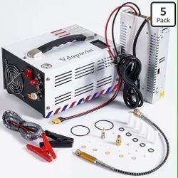 New PCP Air Compressor, 4500 psi / 30 MPa PCP Airgun Compressor, 12V DC / 120V AC Power Manual Shut-off, Built-in Converter and Fan Cooling System Sui