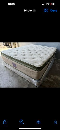 Queen Organic Elite superior Hybrid Cool Gel Memory Foam pillow top 14inch Mattress