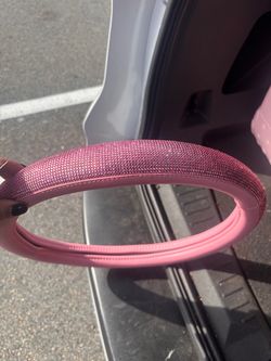 Pink diamond (not real obv) steering wheels cover