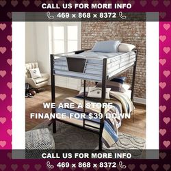 Black/Gray Bunk bed twin/twin Available