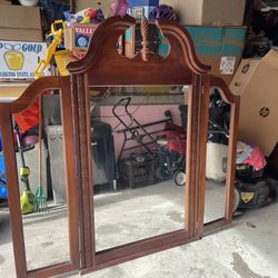 Antique Tri Pod Mirror 
