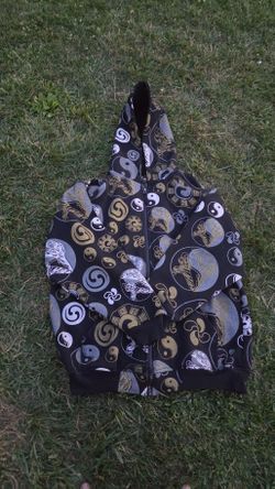 Black Zip-Up Hoodie Martial Arts All-Over Print