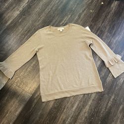Michael Kor’s Tan/Gold Sweater Size L