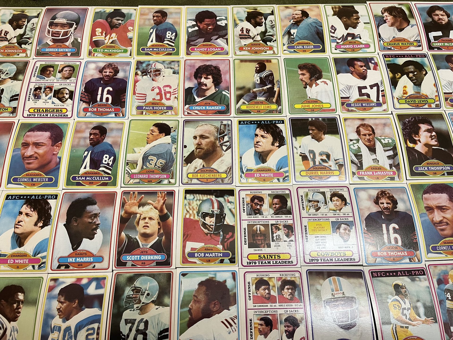 Lot of 50 1980 topps football cards #3