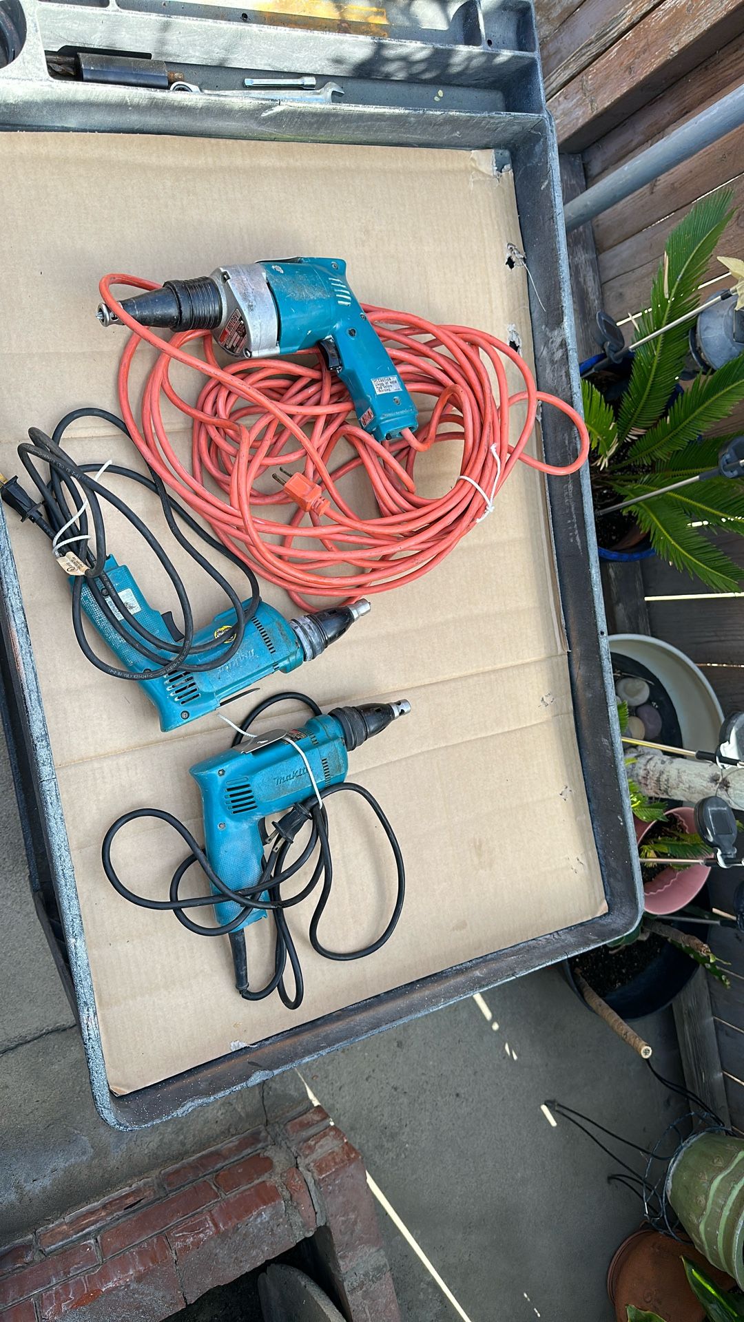 Three Used Corded Makita Drywall Screw Guns
