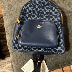 Denim Coach Backpack (still has tags on it )