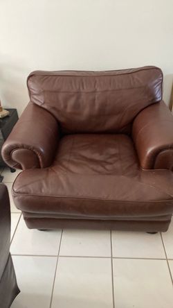 Real leather chair